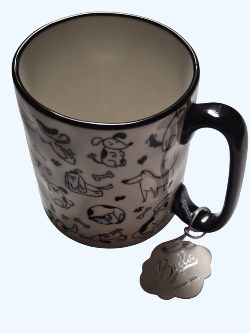 DOGS Black And White Print BELLA 10 Strawberry Street 10 Ceramic Mug Gift